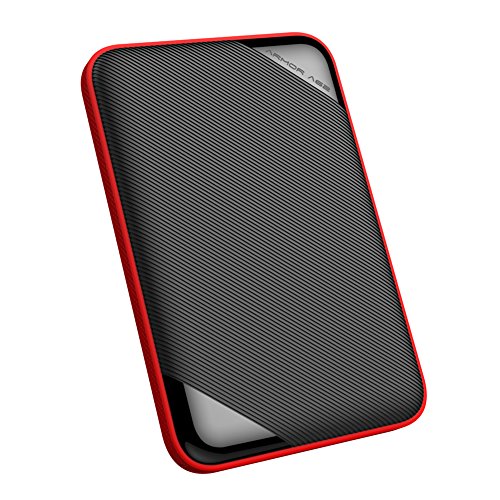 Silicon Power 2TB Rugged Armor A62S Shockproof/ IPX4 Water-Resistant/Dustproof/Anti-Scratch USB 3.0 2.5" External Hard Drive PS5 Xbox Series X Compatible - 2TB - Black-Red