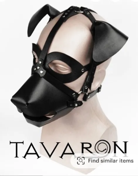Leather dog mask, puppy mask, petplay mask, pet play hood