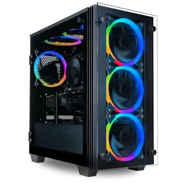 Empowered PC Stratos Micro Gaming Desktop - Intel 12-Core i7-12700K, 32GB RAM, 512GB NVMe SSD + 2TB HDD, Intel UHD Graphics 770, WiFi, Windows 11 Pro - Gamer Business Professional Computer