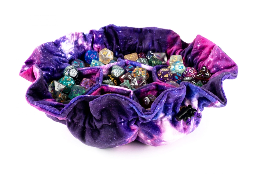 Velvet Pocketed Dice Bag | Nebula