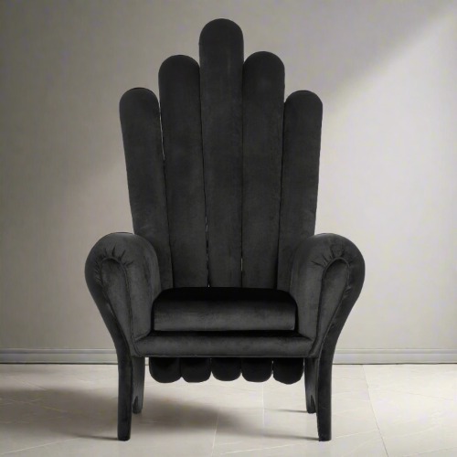 Royal Seychelles Throne Chair | Black / Black - Velvet