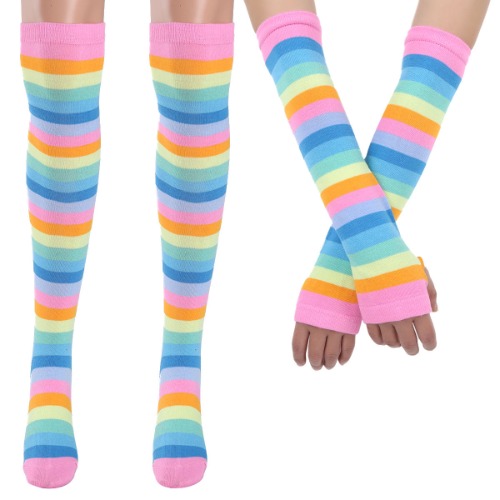 Sissy Gary Striped Stockings & Gloves Set | Default Title