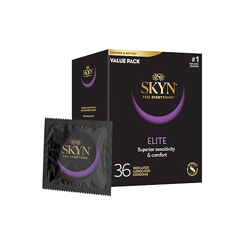 SKYN Elite – 36 Count – Ultra-Thin, Lubricated Latex-Free Condoms - Ultra-Thin - 36 Count (Pack of 1)
