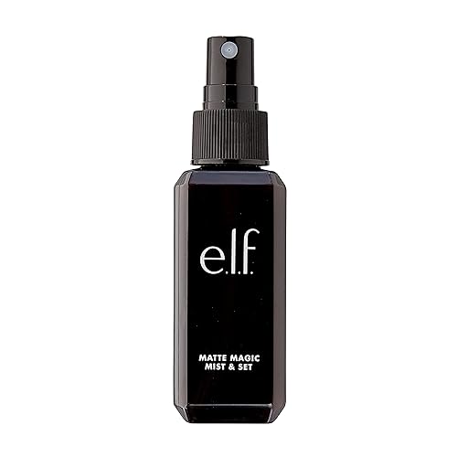 e.l.f. Matte Magic Mist & Set - Small, Lightweight, Long Lasting, Mattifying, Revitalizes, Controls Shine, Refreshes, Hydrates, All-Day Wear, 2.0 Fl Oz - 3.2 Ounce (Pack of 1)