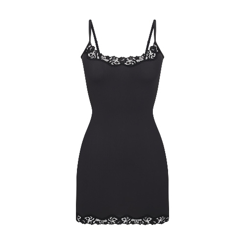 SKIMS FITS EVERYBODY LACE SLIP DRESS | ONYX