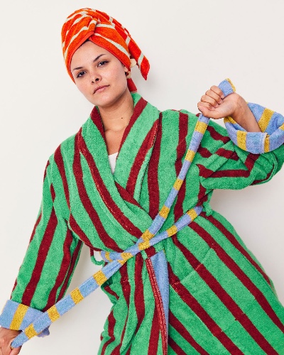 Nicolas Stripe Bathrobe | M
