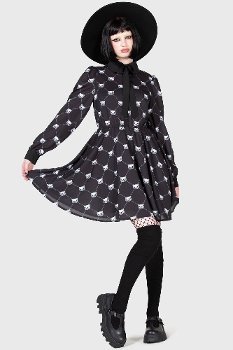 Goth Bear Dress | M / Black / 98% Polyester 2% Elastane