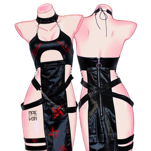 Pre-Order Sleek Scarlet Dress | Black / L/XL