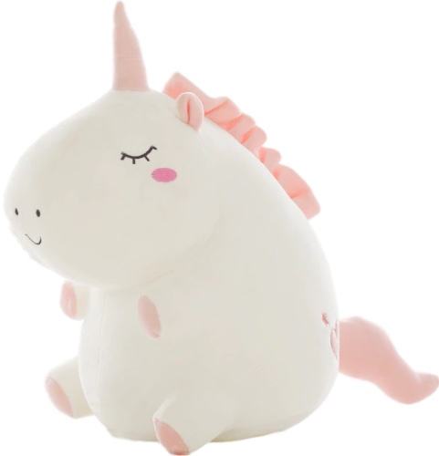 THICC Unicorn Plushie (2 COLORS, 3 SIZES) - White / 22″ / 55 cm