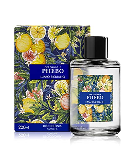 Linha Mediterraneo Phebo - Deo Colonia Limao Siciliano 200 Ml - (Phebo Mediterranian Collection - Eau de Cologne Sicilian Lemon 6.8 Fl Oz)
