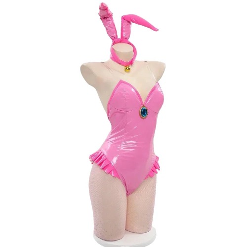 Latex Peach Onesie Cosplay - M