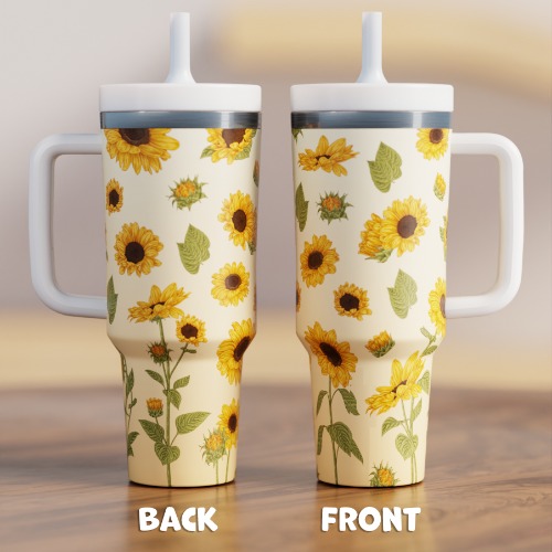"SUNFLOWERS" Stainless Steel CREWCUP 40oz | Default Title