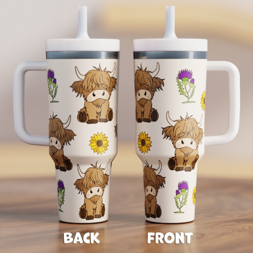 "Highland Cow" Stainless Steel CREWCUP 40oz | Default Title