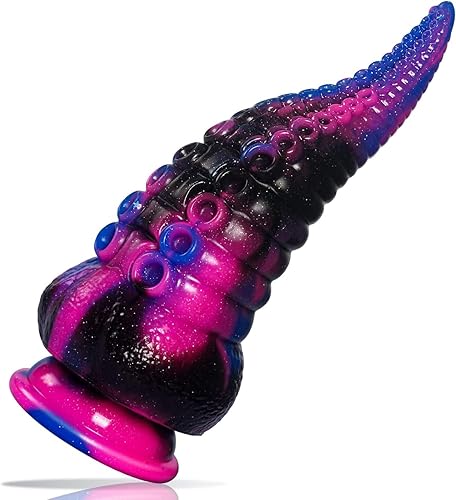 Tentacle Realistic Dildo for Women: 8.7" Big Anal Dildo with Strong Suction Cup, Huge Monster Liquid Silicone Anal Plug Prostate Massager for Hands-Free Play Adult Sex Toys for Women - Big:8.7in - Sky-Blue 8.7in