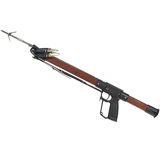 AB Biller Redesigned Professional Speargun, Stainless or Wood (Made in USA) (Padauk Wood, 32")