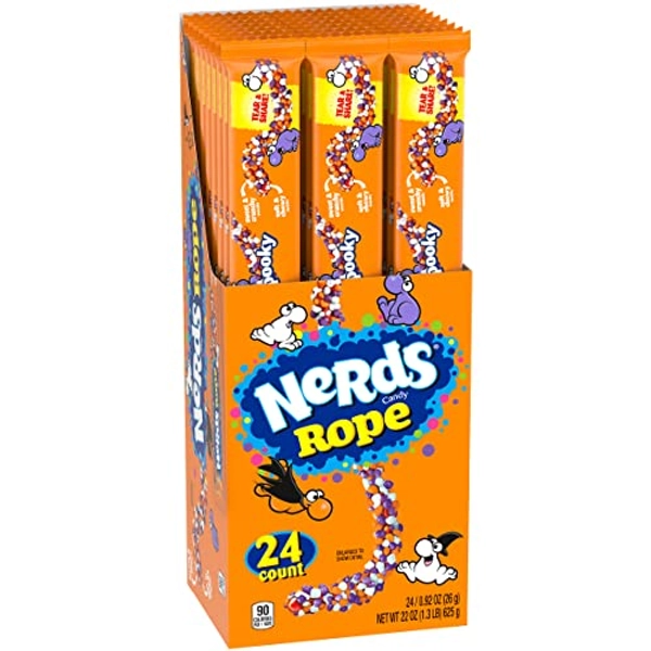 Nerds Spooky Halloween Ropes Candy, 24ct | Individually Wrapped Trick or Treat Candy - Halloween - 1 Count (Pack of 24)