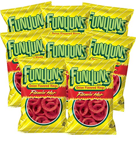 Funyuns Flamin' Hot Onion Flavored Rings, 1.25 ounce bags (Pack of 8)