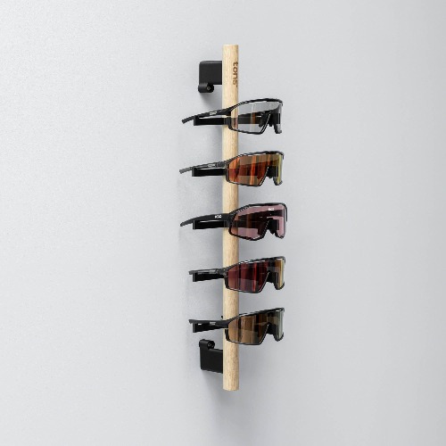 Rack | E . 5x Glasses | Smoked Oak / Standard Mount . Screws