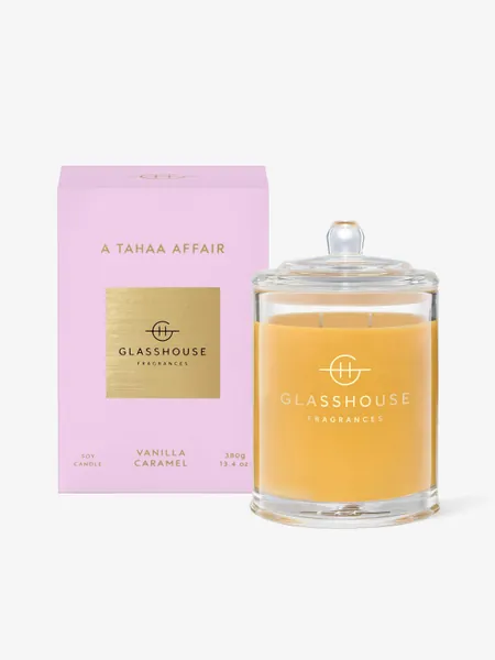 Glasshouse Fragrances Soy Candle 380G  Tahaa Affair