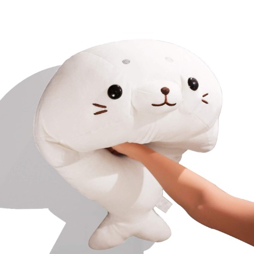 Super Soft Cute Kawaii Seal Plush Pillow Stuffed Animal Chubby Seal Plushie Toy Hugging Pillow Home Decoration Birthday Gifts for Kids Children Girls Boys (60CM)