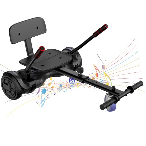 FLYING-ANT Hoverboard with Seat Attachment, 6.5” Self Balancing Scooter with Hoverkart, Hoverboards with Bluetooth and LED Lights, Best Gift for Kids and Teenagers,Shipping from USA