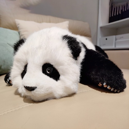 Chongker Weighted Stuffed Animals,4LB Weighted,Realistic Handmade Stuffed Giant Panda Plush,Lifelike Panda Plush for Anxiety,Relief The Stress,Panda Gifts