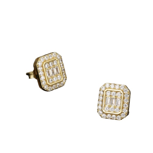 Mauricio Men Stud Diamond Earrings - Gold