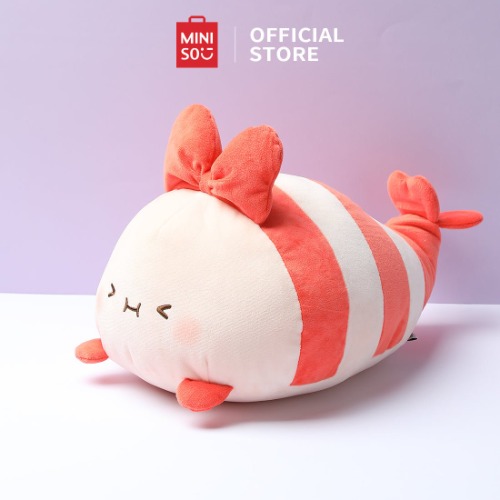 MINISO Vitality Cafeteria 11.8in. Lying Plush Toy (Butterfly Shrimp) | Default Title