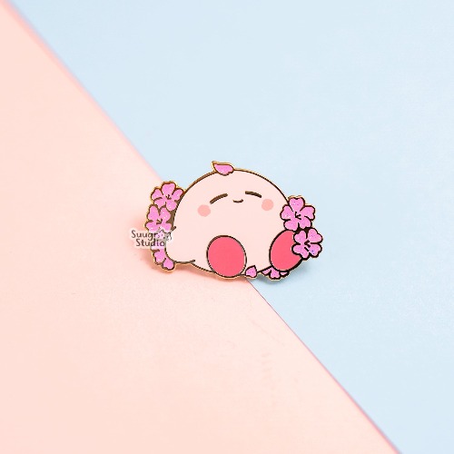 Sakura Poyo Hard Enamel Pin - [A Grade] / Simple Rubber Back