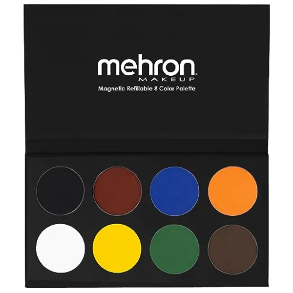 Mehron Makeup Paradise AQ Face & Body Paint 8 Color Palette (Basic) - Face, Body, SFX Makeup Palette, Special Effects, Face Painting Palette for Art, Theater, Halloween, Parties and Cosplay