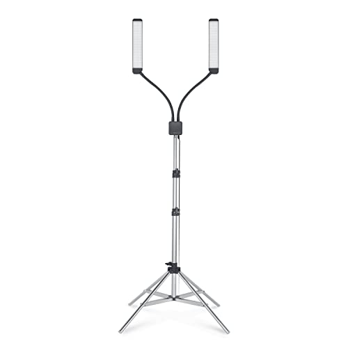 GLAMCOR ELITE X Table Top Light Kit: HD Daylight LED Lighting for Lash Techs, Estheticians, & Content Creator Essentials | Adjustable Tripod Led Light & Portable Light with Dual Flexible Arms