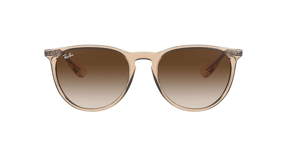 Ray-Ban Rb4171 Erika - Gafas de sol redondas para mujer - Transparent Light Brown - 54 Milímetros