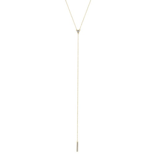 Laurel Y Necklace - 18k Gold-Plated Brass