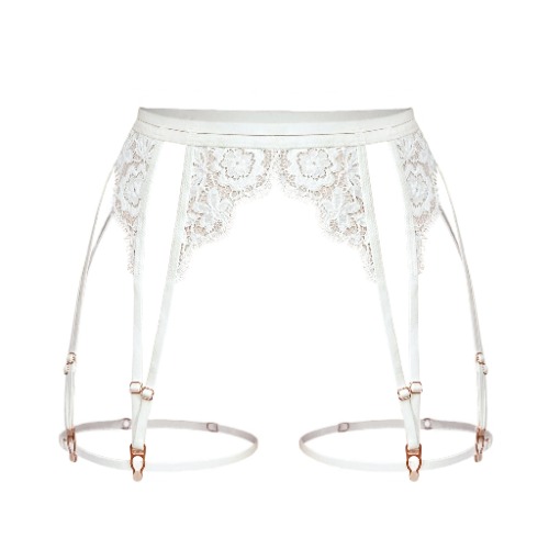 Frisson Lace Garters Crystal - M/L / Crystal