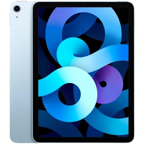 Apple iPad Air (10.9-inch, Wi-Fi + Cellular, 64GB) - Sky Blue (Latest Model, 4th Generation) (Renewed) - Sky Blue - 64GB - WiFi + Cellular