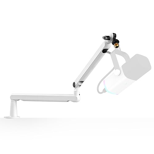 FIFINE Boom Arm Mic Stand - White