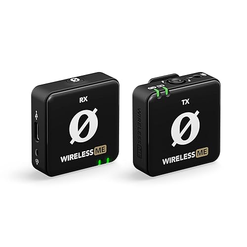 RØDE Wireless ME Ultra-compact Wireless Microphone System with Built-in Microphones, GainAssist Technology and 100m Range for Filmmaking, Interviews and Content Creation, Wireless ME - WIME Single
