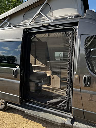 VanEssential Magnetic Closure Sliding Door Bug Screen Designed for Ram Promaster Van - Sliding Door
