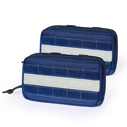 OneTigris Service Dog Vest Harness Saddle Bag Backpack Pouch, Emotional Support, Service Dog in Training,Quality Saddlebag for Tactical Dogs Vests(Blue) - Blue