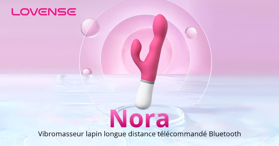 Lovense® Nora : Meilleur vibromasseur lapin poussant le point G avec télécommande Bluetooth !