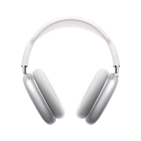 Apple AirPods Max Wireless Over-Ear Headphones, Active Noise Cancelling, Transparency Mode, Personalized Spatial Audio, Dolby Atmos, Bluetooth Headphones for iPhone – Silver - Lightning - Silver - Without AppleCare+