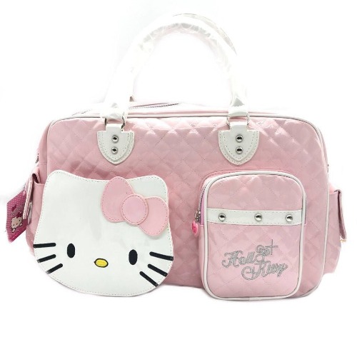 Oversized Kitten Duffle Bag - Pink