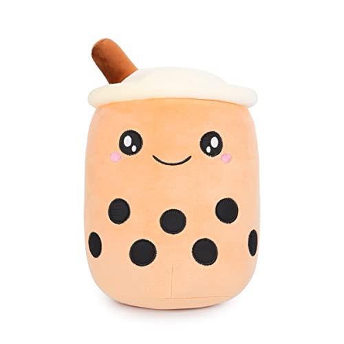 AIXINI 19.6 inch Boba Plush Stuffed Bubble Tea Plushie Cartoon Milk Tea Cup Pillow Big, Soft Kawaii for Kids Girls - Opened Eyes - 19.6Inch