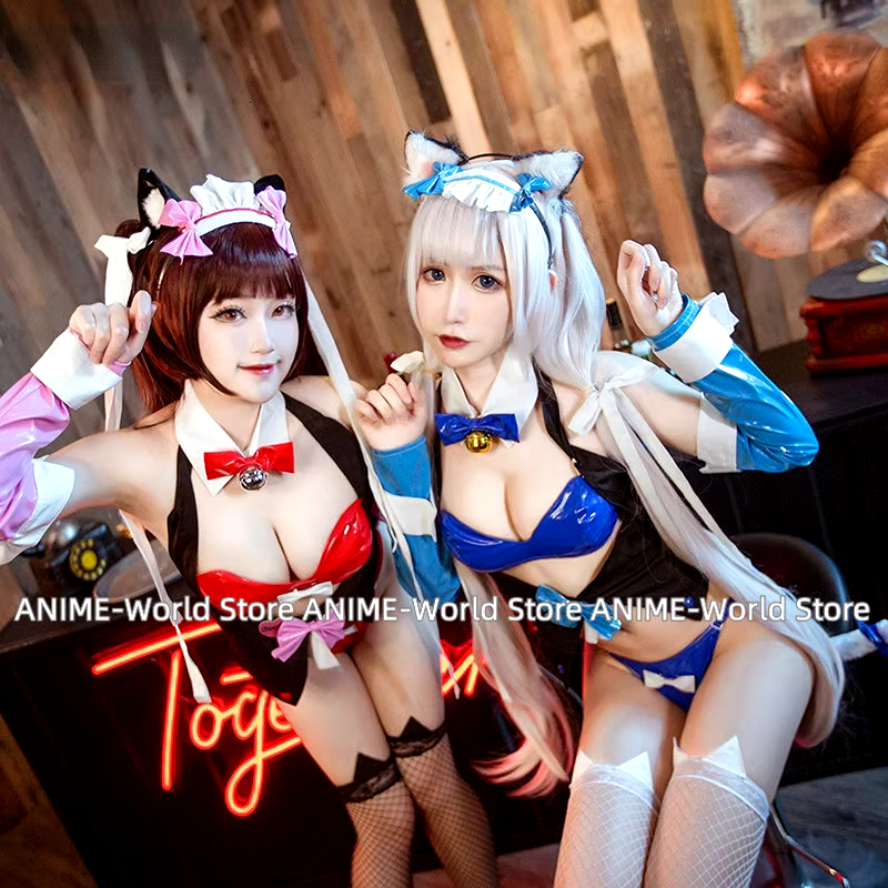 Chocola Nekopara Cosplay Costume Vanilla Bunny Girl Cat Neko Uniform Sexy Women Set Figure New Party Halloween Gift - AliExpress 200000532