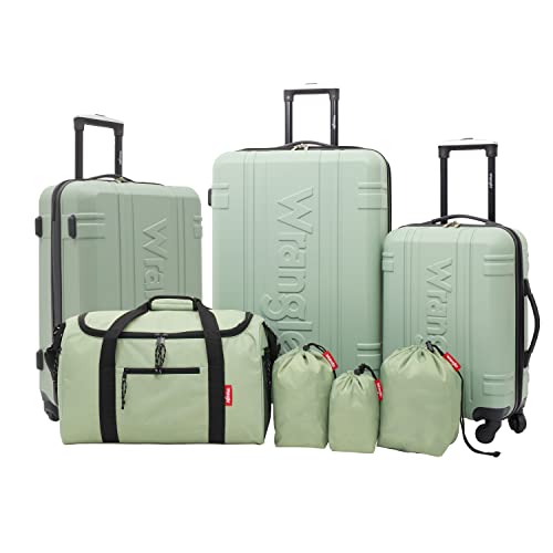 Wrangler Unisex 7 Pc Venture Luggage Set Luggage- Luggage Set - 7 Piece Set - Laurel