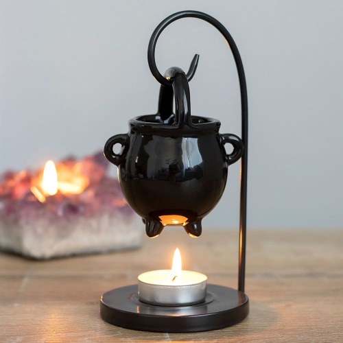 Witches Cauldron Hanging Oil Burner Goth Decor