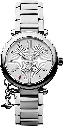 Vivienne Westwood Women's Orb Quartz Watch with Silver Dial Analogue Display and Stainless Steel Bracelet - Single - Silver