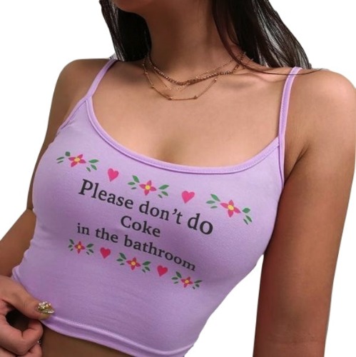 Don't Do Coke Tank - Purple Tank Top / M