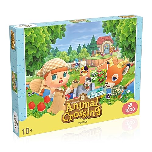 Winning Moves Animal Crossing New Horizon 1000 Piece Jigsaw Puzzle Game, Piece together some classic Animal Crossing characters including Beau, Pekoe and Vesta, gift for Nintendo fans aged 10 plus - 1000 Piece