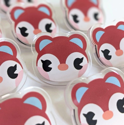Poppy Squirrel Acrylic Pin - Poppy Pin